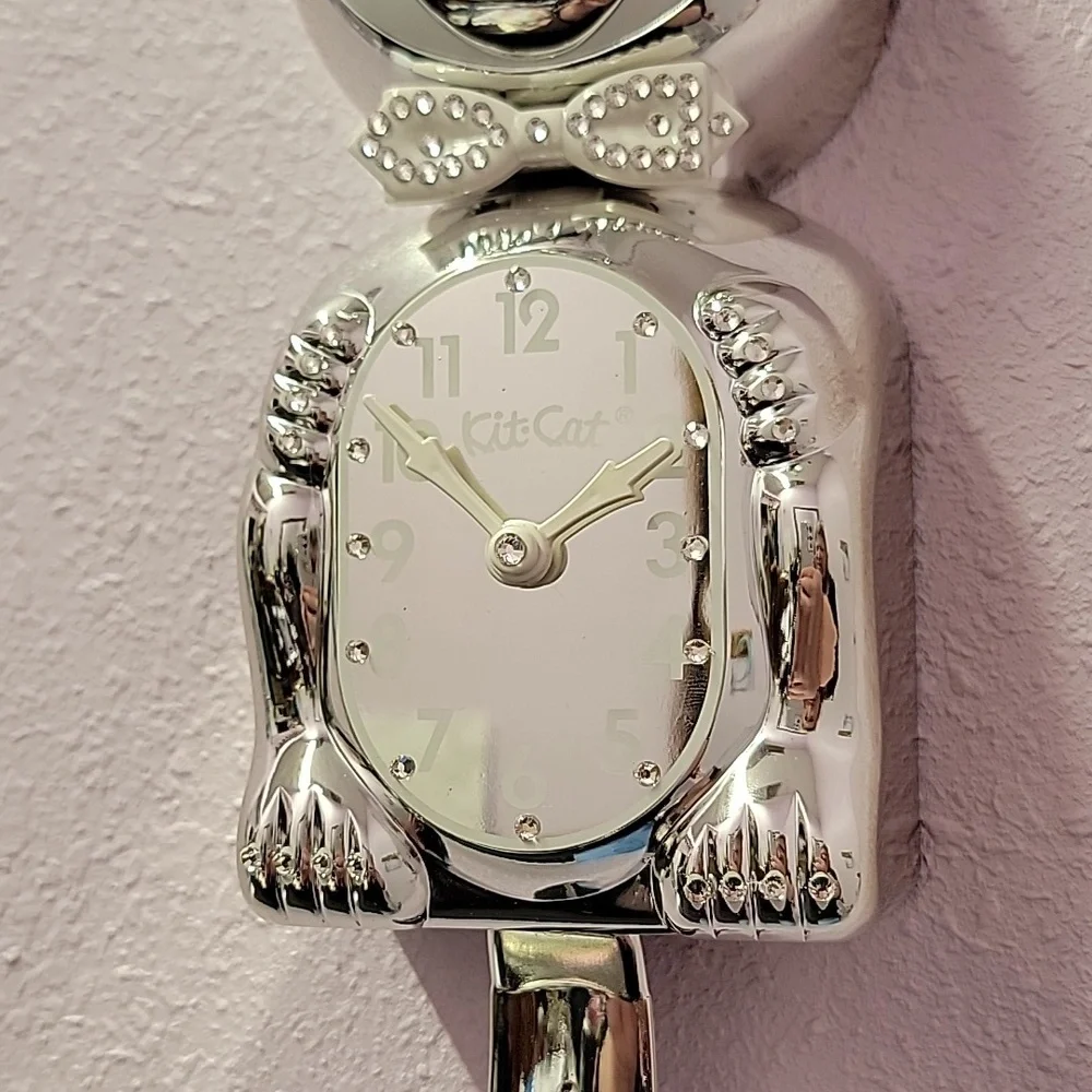 Jeweled Millennium Kit-Cat Klock Rarest Kit Cat clock Chrome